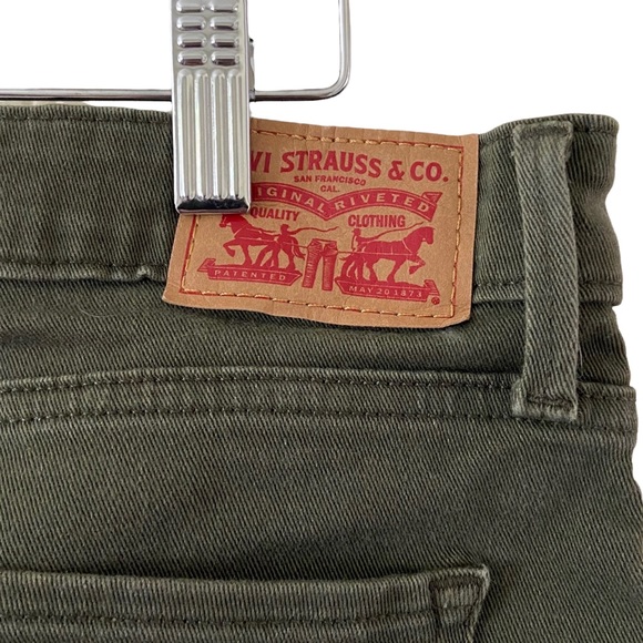 Levi’s Jeans Skinny Olive Green Mid Rise Denim Size 32 - Picture 4 of 6